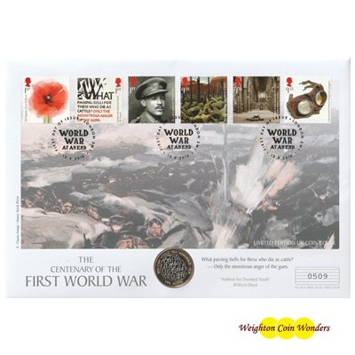2018 BU £2 Coin - The First World War Centenary